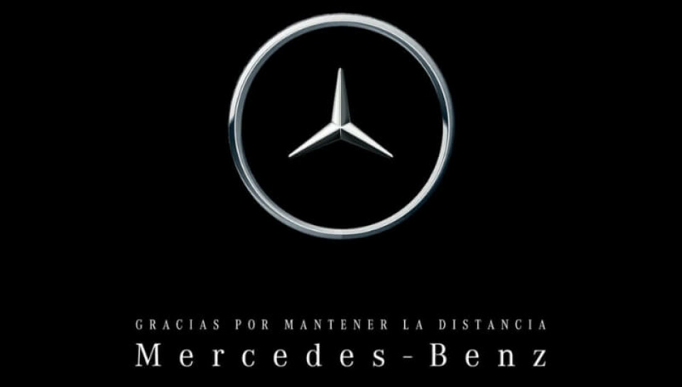 Inédito: Mercedes Benz muestra su nuevo logo en el contexto del COVID-19