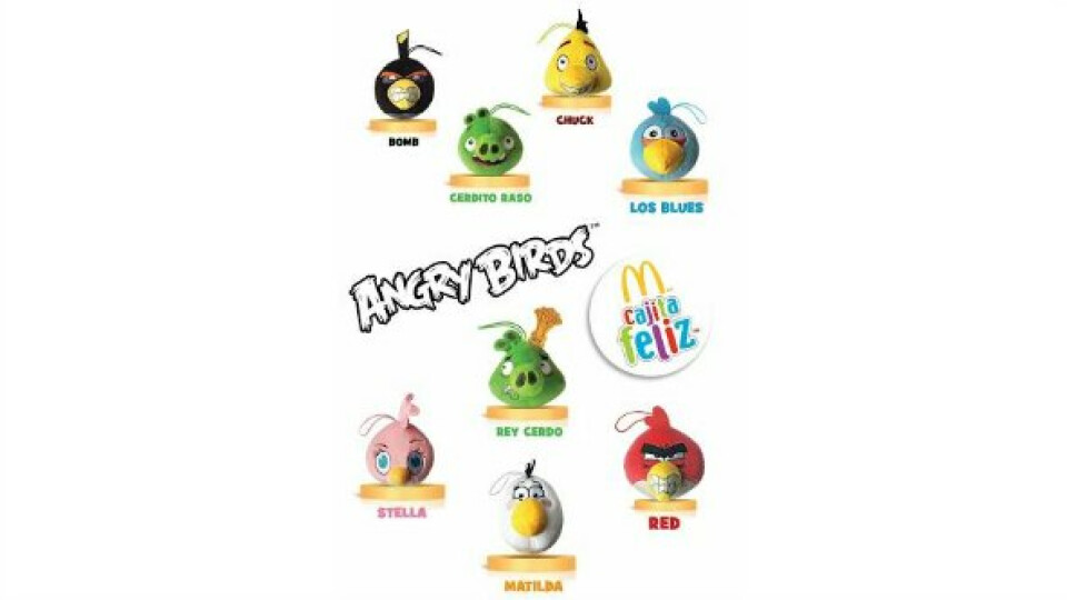 Peluches de discount angry birds mcdonalds