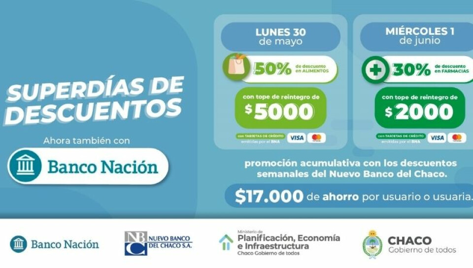 El Banco Naci n se suma a los superdias de descuento en toda la