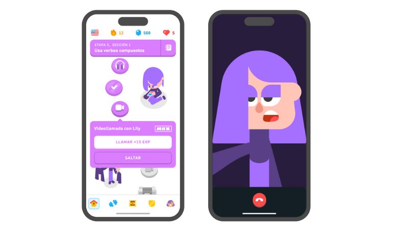 Dovremmo videochiamare Lily? Duolingo ora ti permette di praticare la lingua utilizzando l’intelligenza artificiale (e vivere “avventure” con i suoi giochi pieni di giochi)