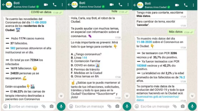 Boti, el chatbot de CABA, reconocido por el líder de WhatsApp