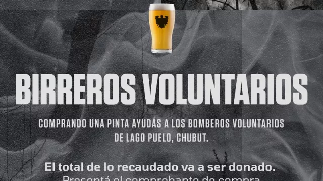 Combatiendo el fuego con una birra: Peñón del Águila se suma a la ayuda para Lago Puelo