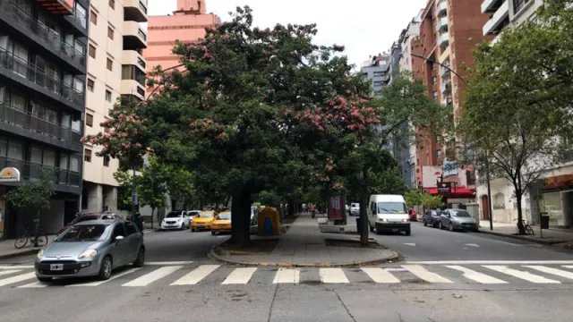 Los canteros sobre Bv. Chacabuco, vistos desde la zona aún sin canteros