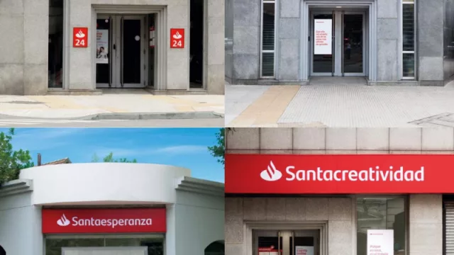 Santander ahora es Santapaciencia y Santaesperanza (cambio de marquesina en dos sucursales de Córdoba)