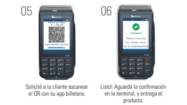 Las terminales Posnet suman la opción de pagar con un celular y ya no con tarjeta.