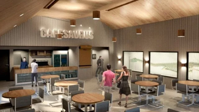 El café de la prehistoria (Cafesaurus, pensado para un museo de dinosaurios)