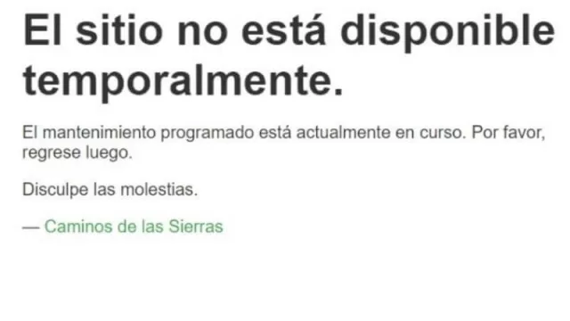 Crece el papelón de Caminos de las Sierras: bloquean toda la página (legisladores provinciales piden informe)