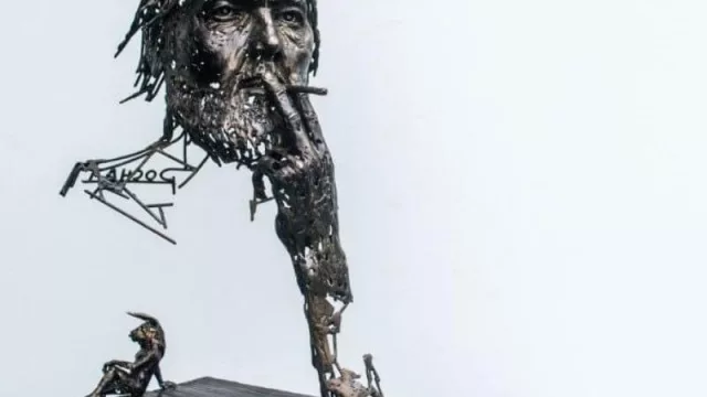 Pablo Salvador Rocha, el escultor de las empresas (convierte residuos metálicos en obras maravillosas)