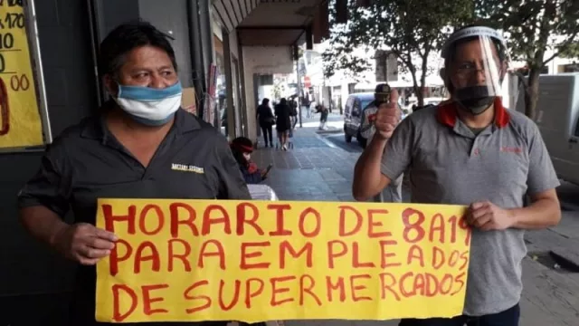 Empleados de supermercados agitan fuerte una campaña por el horario corrido 