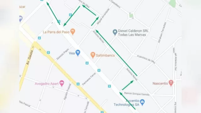 Av. Rafael Núñez: Corte de tránsito y desvíos por obras