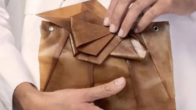 Una tela generada con microorganismos de la yerba mate (similar al cuero) 