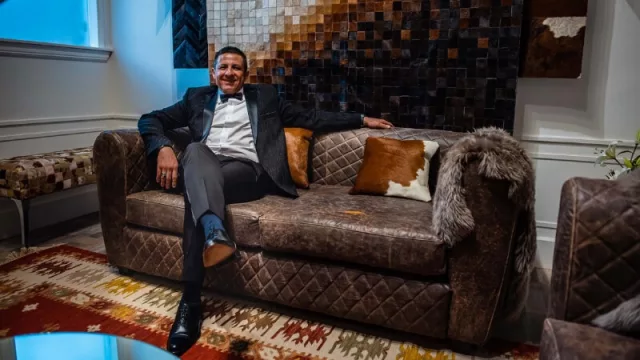 Gustavo Arce, pocos días atrás, en la presentación de la línea de muebles para el hogar de Agustino.