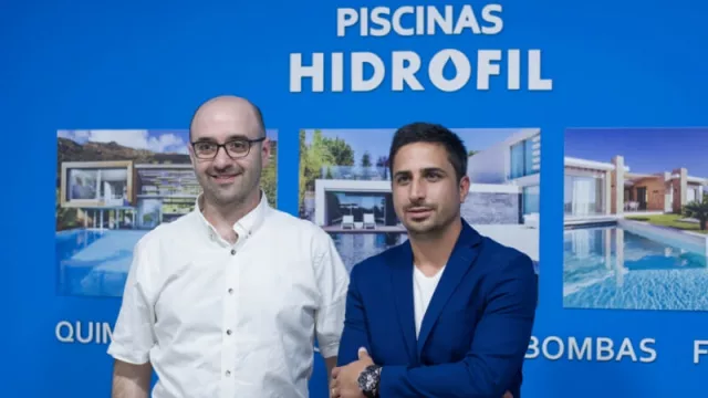 Juan Manuel López (socio Hidrofil) y Francisco Lerussi (presidente Hidrofil).