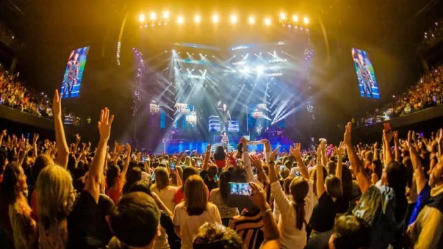 El nuevo Movistar Arena cuento con lo último en tecnología en sonido y pantalla leds.