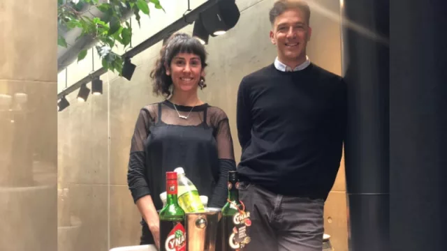 Victoria Tolomei, responsable de Pritty, y Mariano Maldonado, gerente de marketing de grupo Campari.