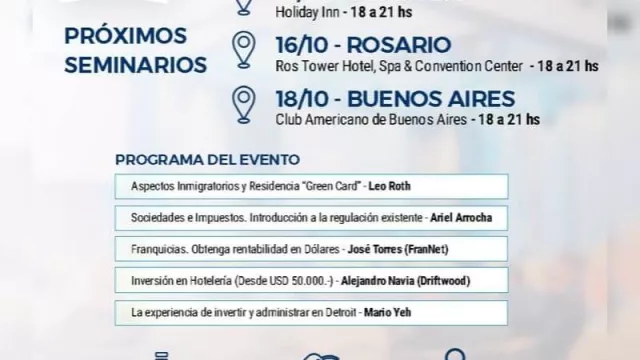 Cómo establecerse formal (y profesionalmente) en EE.UU.: llega el tour a Córdoba este lunes 14