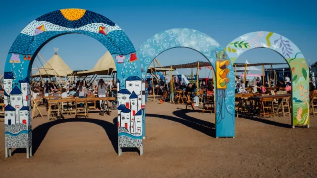 Los festejos por los 10 años de Manantiales en el barrio, durante este sábado.