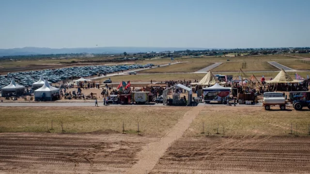Los festejos por los 10 años de Manantiales en el barrio, durante este sábado.