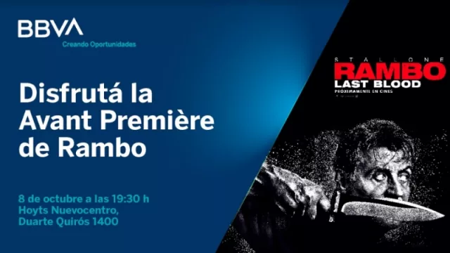 Vuelve Rambo y quiere que estés ahí (no lo hagas enojar) :)