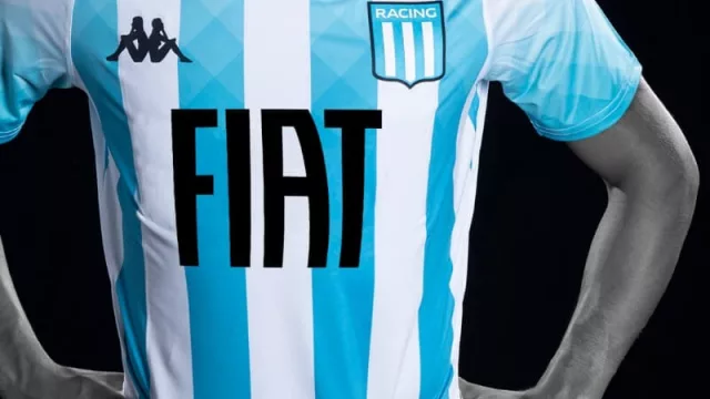 Fiat se sube a la camiseta de Racing Club (auspicio por dos meses y debut frente al Lobo del Diego)