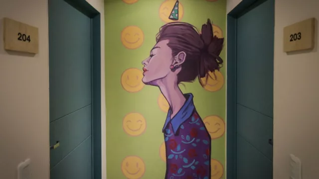 Todos los pasillos tienen una mural diferentes de Mex. Foto: Álvaro Corral.