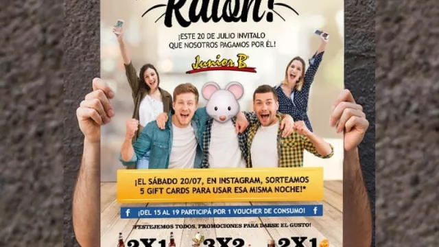 Todos tenemos un amigo ratón: este 20 de julio sumalo a la juntada (paga Junior B)