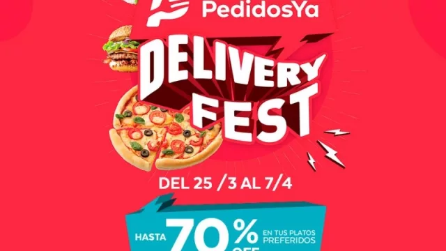 ¿Con fiaca de cocinar este finde? Hay Delivery Fest en PedidosYa (hasta 70% de descuento)
