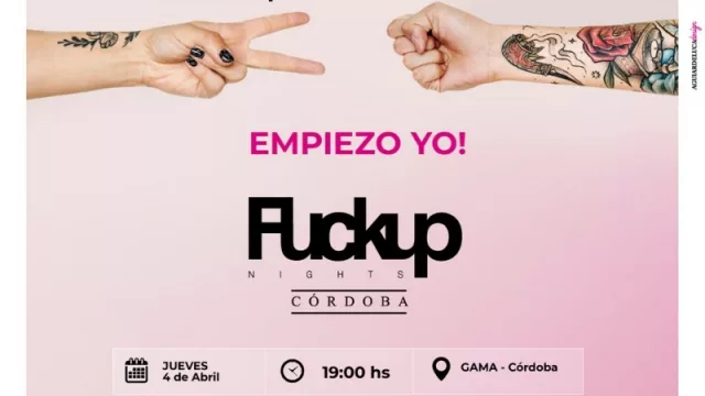 Sebastián Gullo y Ércole Felippa en una nueva edición de las FuckUp Nights (la cita es el 4 de abril en Ciudad Gama)