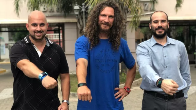 Pablo Tavitian, Jonathan Lawson y Ariel Castro, los creadores de HyperID: ya negocian acuerdo para lanzar su servicio en mayo.