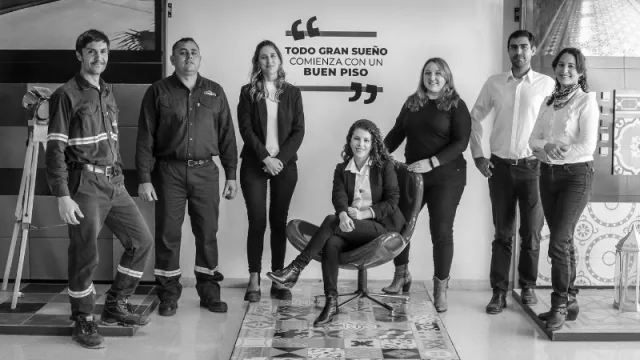 El equipo de Mosaicos Blangino (Foto: Álvaro Corral).