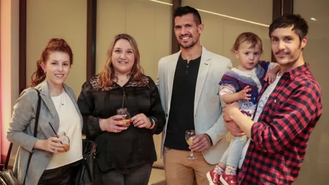 Parte del equipo de Mosaicos Blangino (Foto: Álvaro Corral).