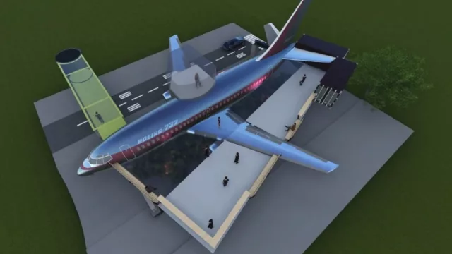 Un viejo Boeing 737 de Southern Winds será un boliche en Oncativo (también bar y sala de conferencias)