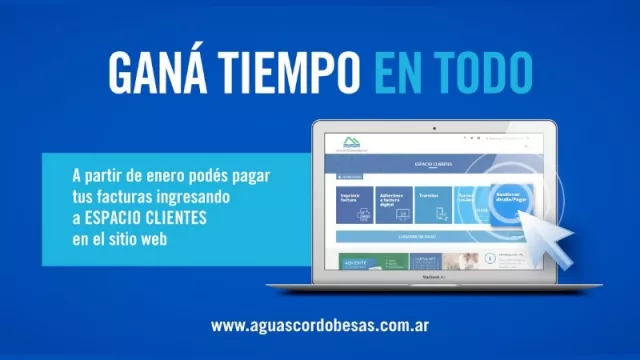 “Ganá tiempo en todo” con Aguas Cordobesas (más que pagar tus facturas online)