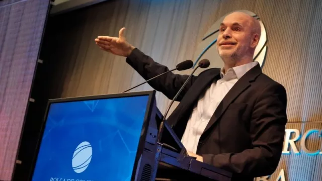 Horacio Rodíguez Larreta en la Bolsa de Comercio de Córdoba (Foto: Álvaro Corral)