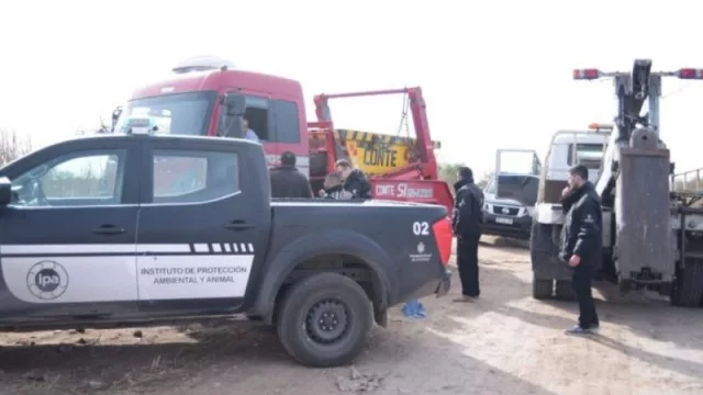 El IPA controla y sanciona el transporte privado que arroja residuos en los basurales a cielo abierto
