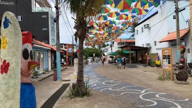 El colorido centro de Porto de Galinhas