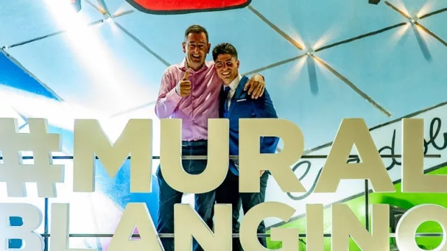 Blangino mantuvo la producción y amplió su red de sucursales a pesar de la crisis (estrenó un mural histórico)