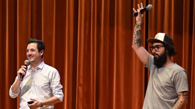 General disertantes. Pablo Peralta y Jota de Naranja X.