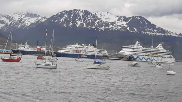 Temporada de cruceros. El 25 por ciento del turismo llega a Ushuaia en barco.