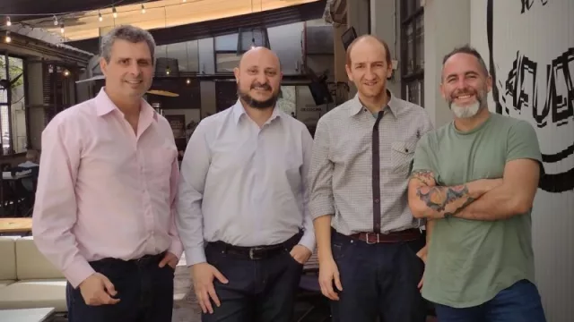 De izquierda a derecha: Germán Lanfranco, Pedro Figueroa, Gerardo Bertea y Juan Cardozo