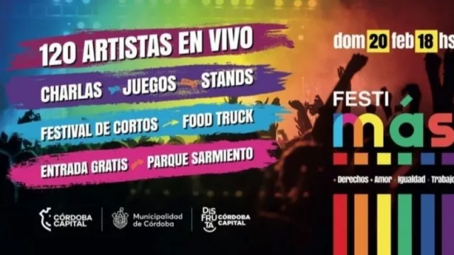El “Festi MÁS” llega al Parque Sarmiento para cerrar la semana “Córdoba con amor”