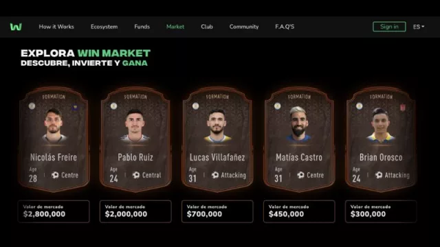 Ser parte del mercado de pases (de fútbol) con WIN Investments es posible (a través de la tokenización)