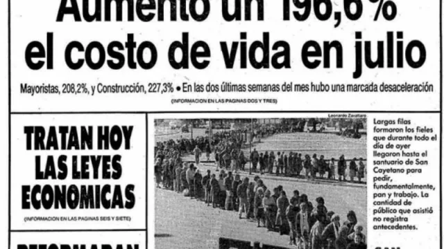 Las comparaciones son odiosas… ¡pero cómo ayudan! Esta fue la escalada a la hiper de Alfonsín: 5,7%, 6,9%, 8,9%...