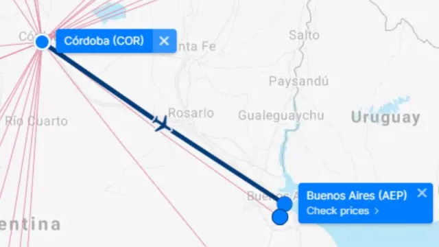 AEP-COR ya no es la ruta aérea interna más transitada (mirá que “city pair” es la más volada en cabotaje)