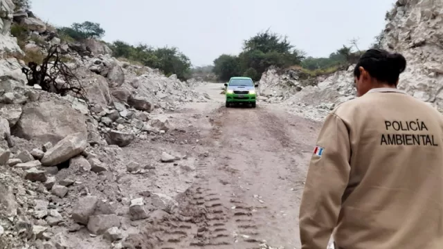 ¡Atención! ¡Deténgase! Un control de Policía Ambiental frenó la actividad de cuatro canteras en Las Caleras
