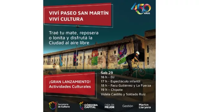 Viví la cultura en toda la ciudad con diversas propuestas (se suma el renovado Paseo San Martín)