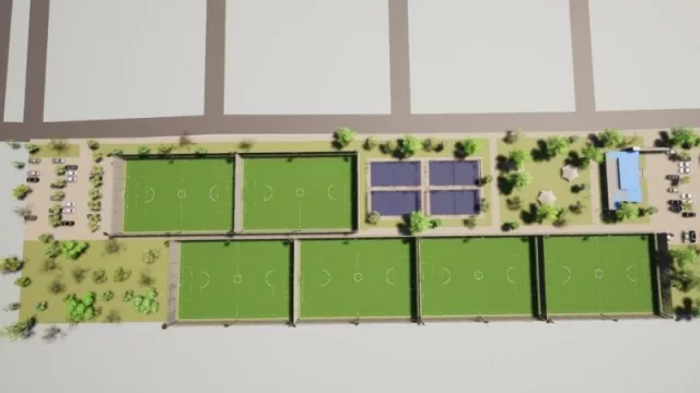 4 canchas de pádel panorámicas, y más de 150 m2 de salón