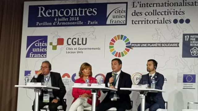 Con experiencias de gestión local sostenible, Mestre representa a Mercociudades en París