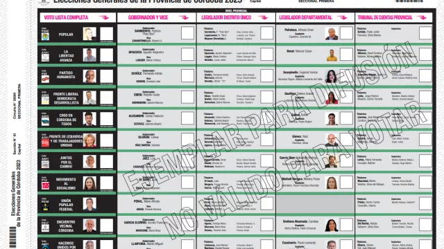 Dónde voto (mirá la Boleta Única de Sufragio que te vas a encontrar en tu mesa)