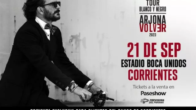 Ricardo Arjona llega a Corrientes (las entradas ya están a la venta)